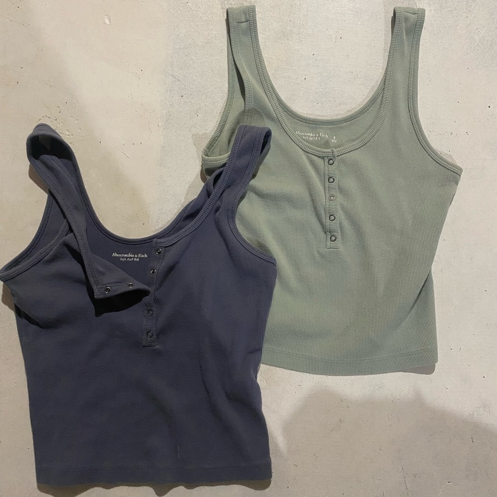 Abercrombie and fitch ribbed cropped tanks small